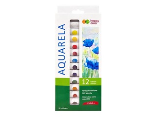 Akvareļkrāsas Happy Color Studio, 12 kr.x12ml (tūbiņas)