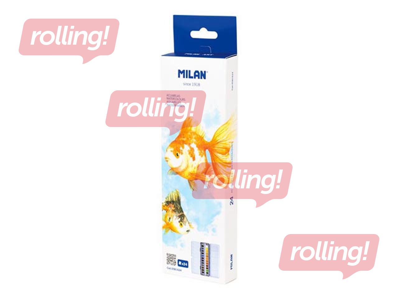 Akvareļkrāsas Milan, 24 krāsas, metāla kastītē