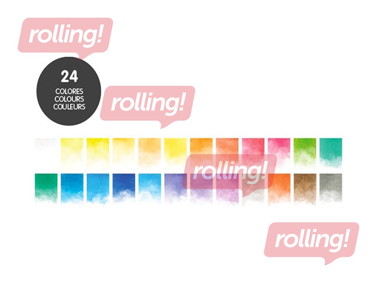 Akvareļkrāsas Milan, 24 krāsas, metāla kastītē