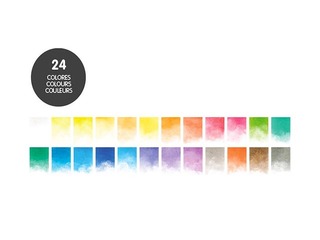 Akvareļkrāsas Milan, 24 krāsas, metāla kastītē