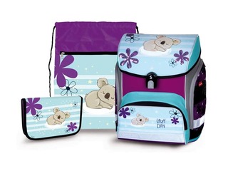 Skolas komplekts Lazy Koala: mugursoma, penālis, apavu soma