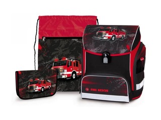 Skolas komplekts Fire Rescue: mugursoma, penālis, apavu soma