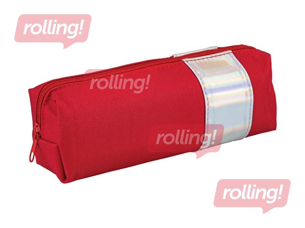 Penālis - maciņš 22x6x7cm, sarkans