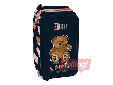 Penālis St.Right, Teddy Bear, 3-daļīgs, ar piederumiem