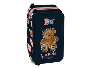 Penālis St.Right, Teddy Bear, 3-daļīgs, ar piederumiem
