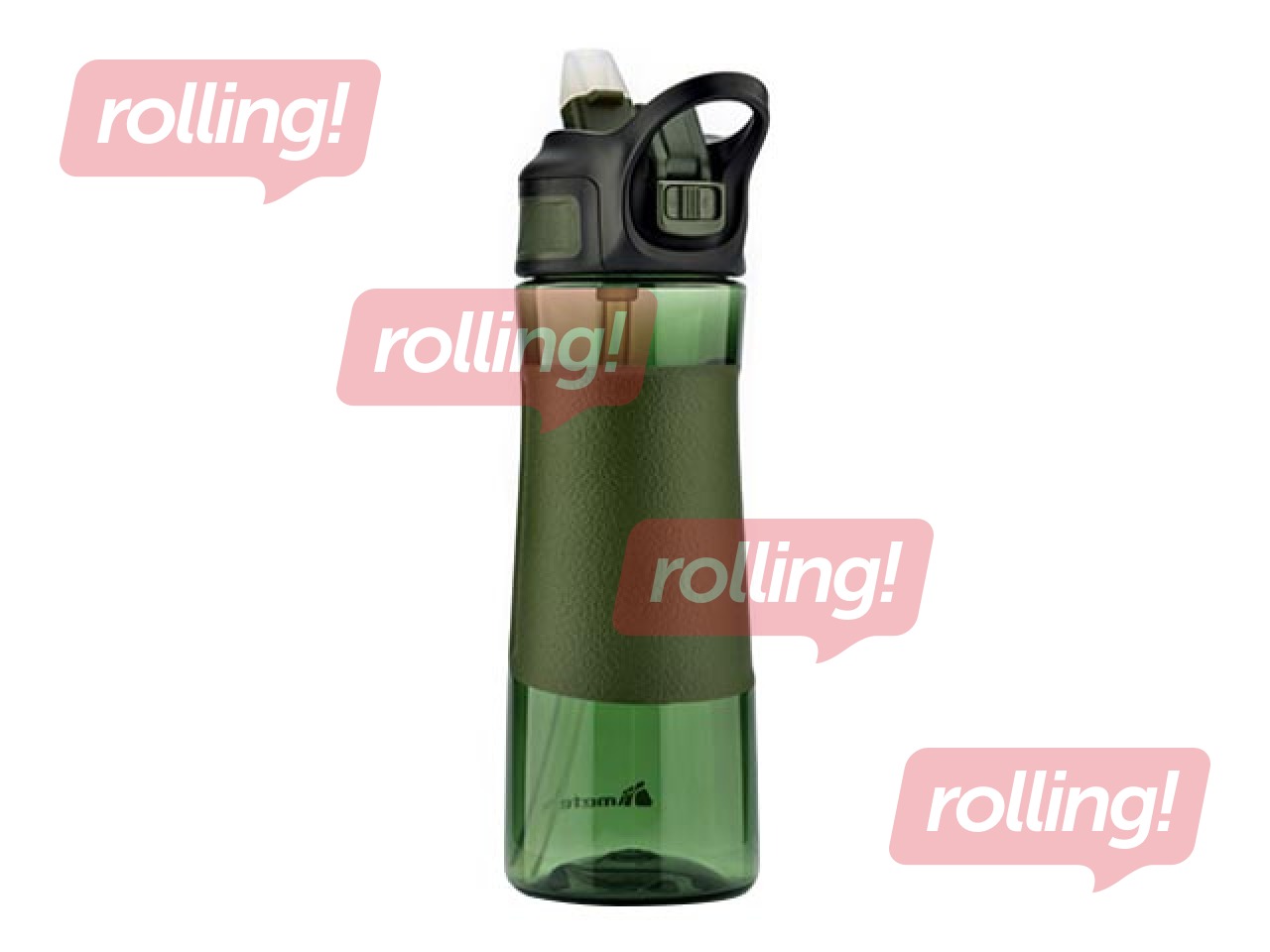 Ūdens pudele ar salmiņu Meteor 670ml, zaļa