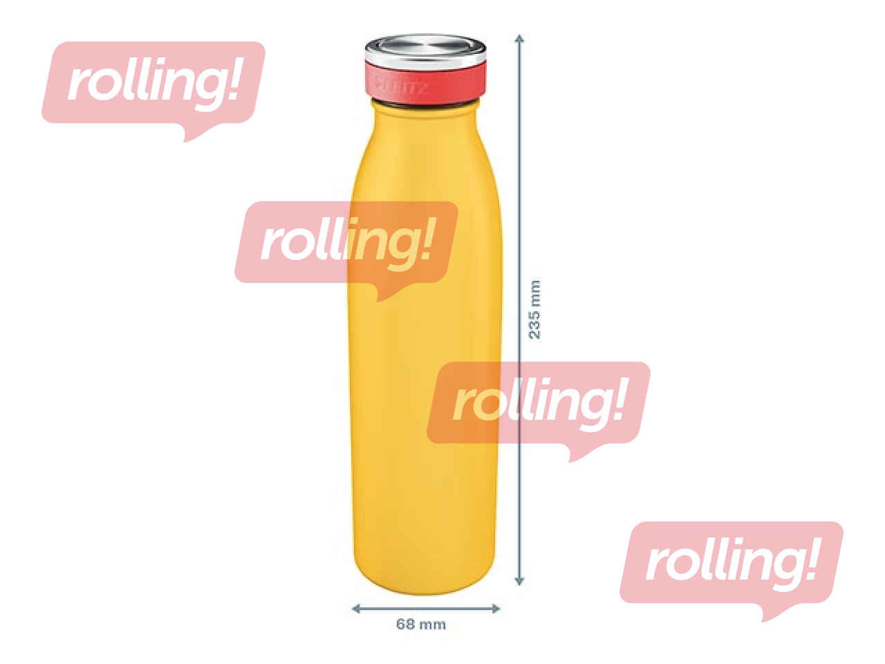 Ūdens pudele termosa Leitz Cosy, nerūsējošā tērauda, dzeltena, 500ml