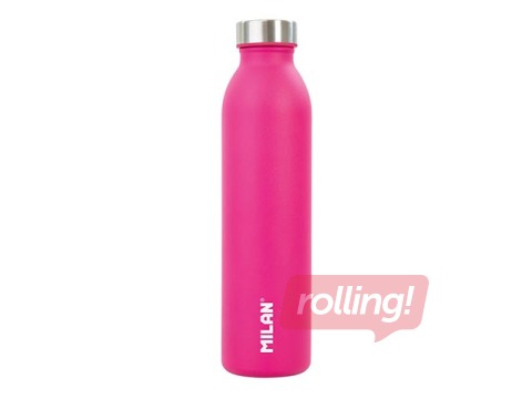 Ūdens pudele Milan 591ml, nerūsējošā tērauda, rozā krāsā