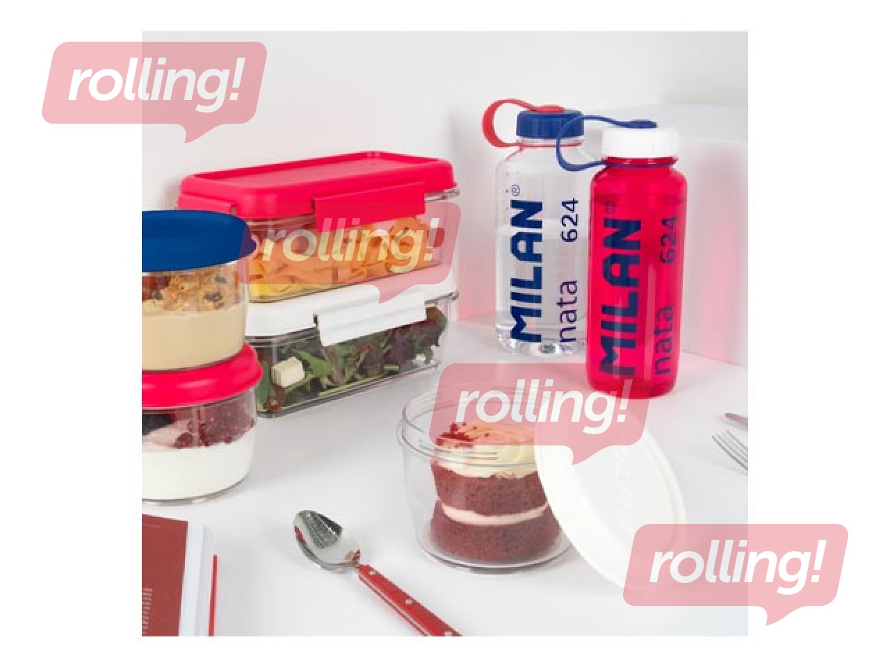 Ūdens pudele Milan, Tritan, caurspīdīga, 1l