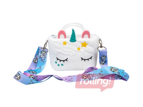 Somiņa - maks Unicorn, silikona, balta