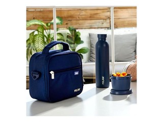 Izotermiska soma Milan 1918, 3,5l, ar 3 pusdienu kastītēm, tumši zila 