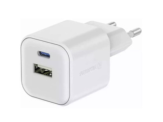 Lādētājs Swissten GaN USB + Type C, 35W, balts