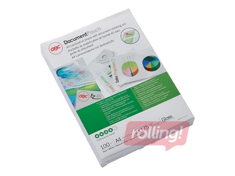 Laminēšanas plēves GBC, A4, 175 mic., glancētas, 100 gab.