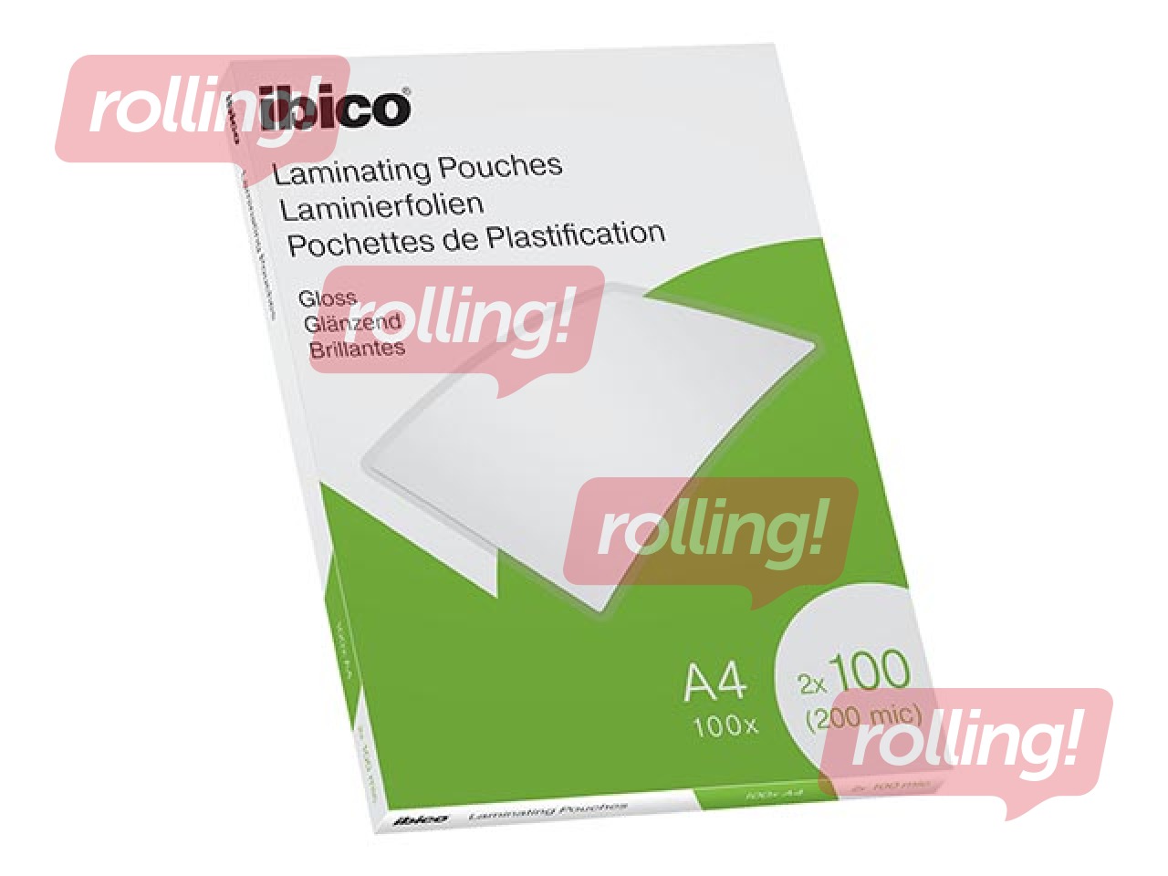 Laminēšanas plēves Ibico, A4, 100 mic., glancētas, 100 gab.