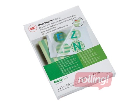 Laminēšanas plēves GBC, A5, 80 mic., glancētas, 100 gab.