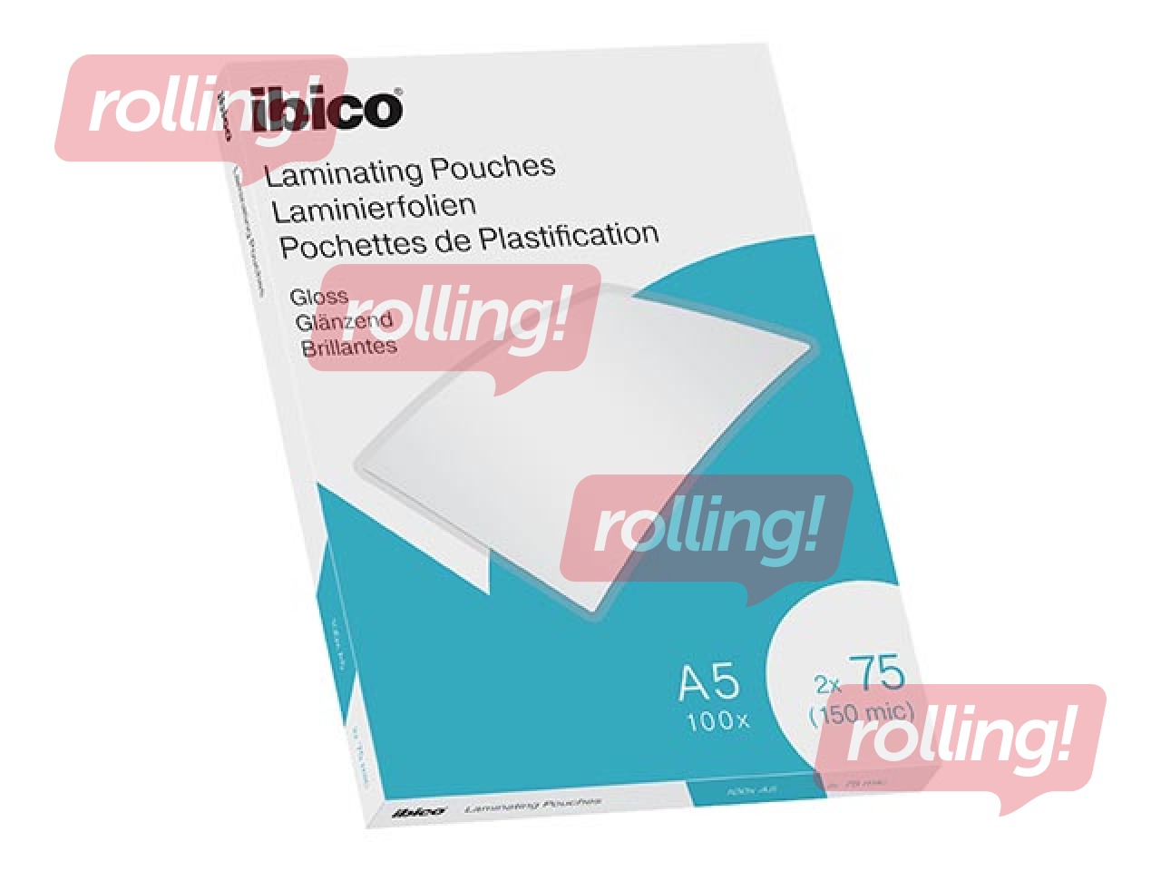 Laminēšanas plēves Ibico, A5, 75 mic., glancētas, 100 gab.