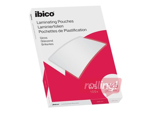 Laminēšanas plēves Ibico, A5, 125 mic., glancētas, 100 gab.