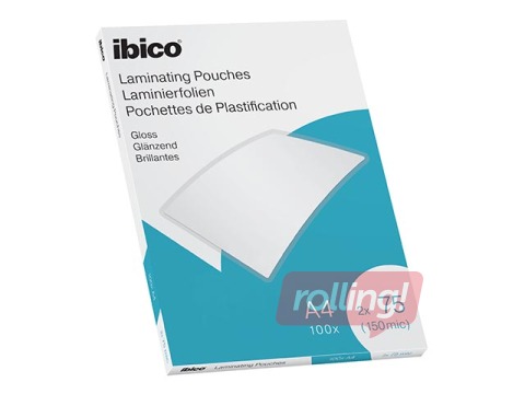 Laminēšanas plēves Ibico, A4, 75 mic., glancētas, 100 gab.