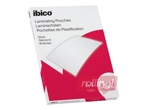 Laminēšanas plēves Ibico, A4, 125 mic., glancētas, 100 gab.