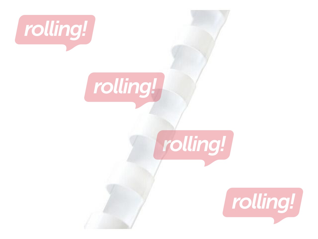 Plastmasas spirāles Argo, 51 mm, 50 gab., baltas