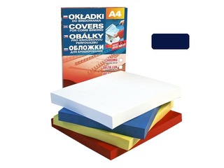 Iesiešanas aizmugures vāks Delta, A4, 250 g/m2, 100 gab., tumši zils