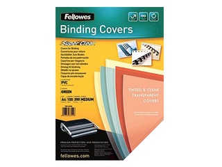Iesiešanas priekšvāks Fellowes, 200 mic., 100 gab., caurspīdīgs zaļš