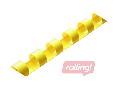 Plastmasas spirāles Argo, 6 mm, 100 gab., dzeltenas