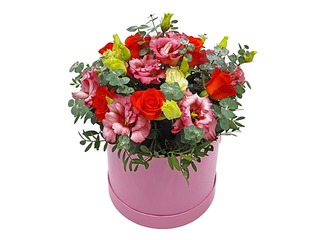 Ziedu pušķis “ROMANTISKAIS SVEICIENS” (piegāde tikai Rīgā un Rīgas rajonā)