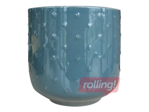 Dekoratīvais pods, Ø13cm , H-11cm, zaļgani pelēks