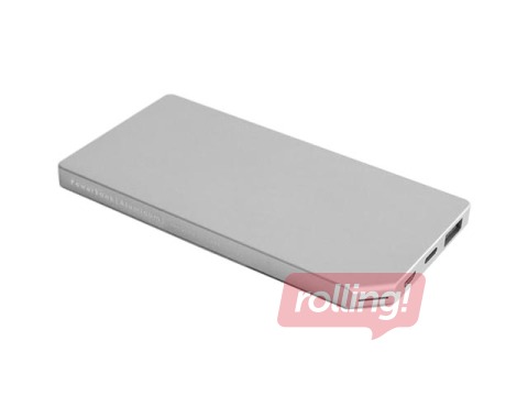 Allocacoc PowerBank Slim Aluminium 5000mAh, Silver