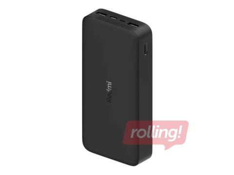 Mobilais lādētājs  Xiaomi Redmi powerbank, 20000 mAh, melns