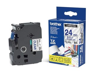 Lente Brother TZ 153, Zils uz caurspīdīga, 24mm, 8 m, laminēta