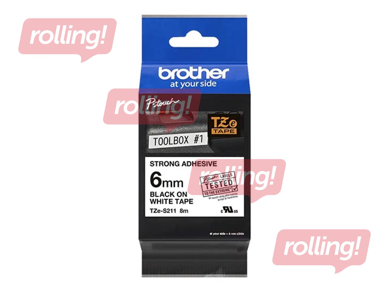 Uzlīmju lente Brother TZe-S211 ''Strong