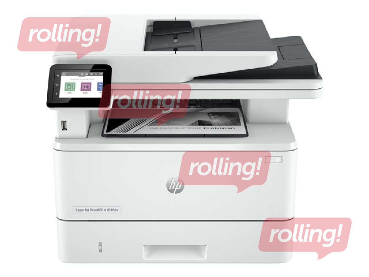 Daudzfunkciju melnbaltais lāzerprinteris HP LaserJet Pro MFP 4102fdw