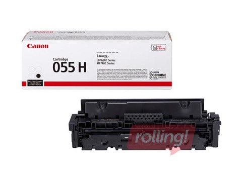 Tonera kasete Canon 055H, Melna (7600 lpp)