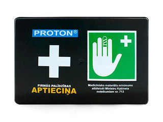 Pirmās palīdzības aptieciņa uzņēmumiem PROTON, kastītē
