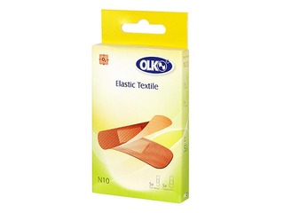 Plāksteru komplekts Elastic Textile N10 OLKO, 10 gab.
