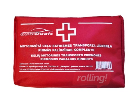 Pirmās palīdzības aptieciņa automašīnām, somiņā B-7
