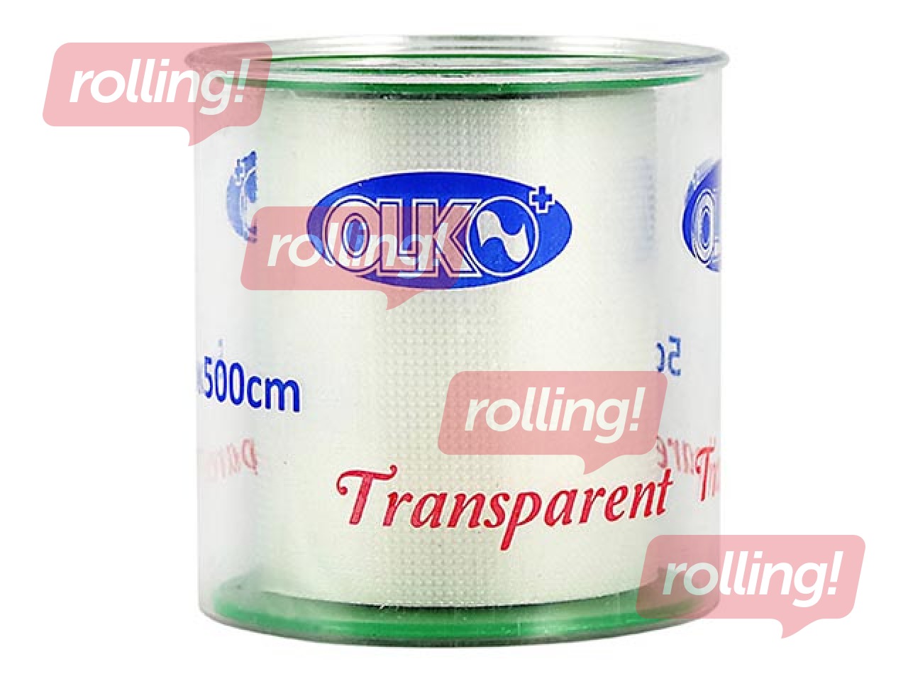 Caurspīdīgs leikoplasts rullī  2.5cm x 500cm, Olko 