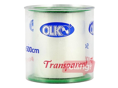 Caurspīdīgs leikoplasts rullī  2.5cm x 500cm, Olko 