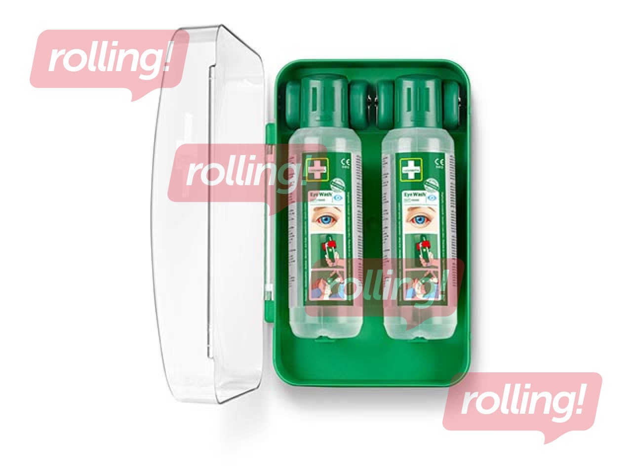 Acu skalošanas komplekts ar turētāju Cederroth (2x500ml)