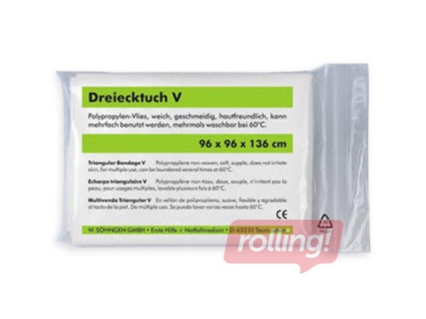 Fiksējošs trīsstūrveida pārsējs rokai, 96x96x136cm