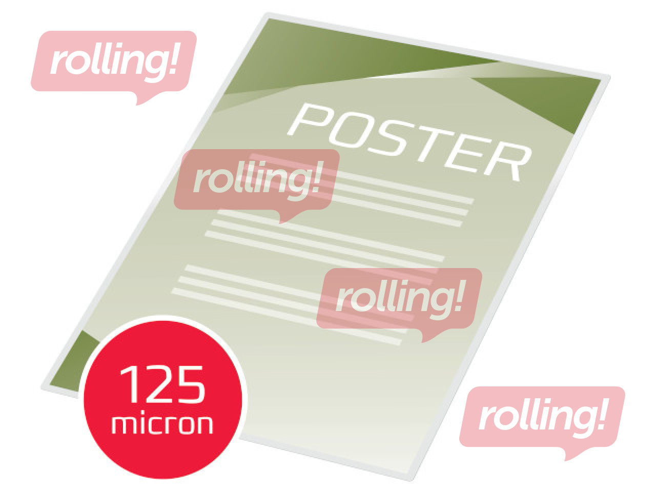 Laminēšanas plēves GBC, A2, 125mic (50 gab)