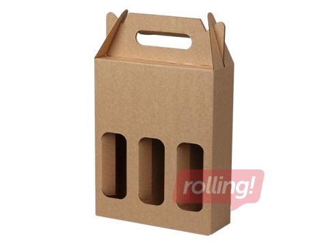 Gofrētā kartona kaste 3 pudelēm 0,5L