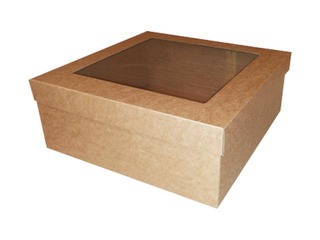 Iesaiņošanas kaste ar logu, 240 x 240 x 80 mm, 