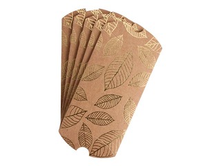 Dāvanu kastītes, Golden Leaves, kartona, 150x80mm, 5 gab.