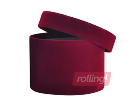 Dāvanu kaste ziediem, samta, sarkana