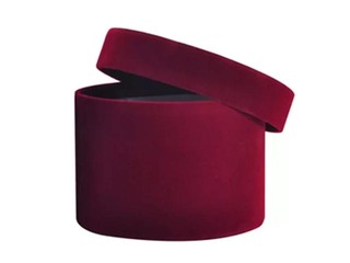 Dāvanu kaste ziediem, samta, sarkana