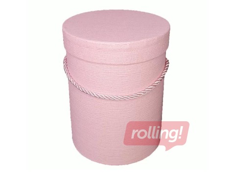 Dāvanu kaste ziediem, ar faktūru, rozā