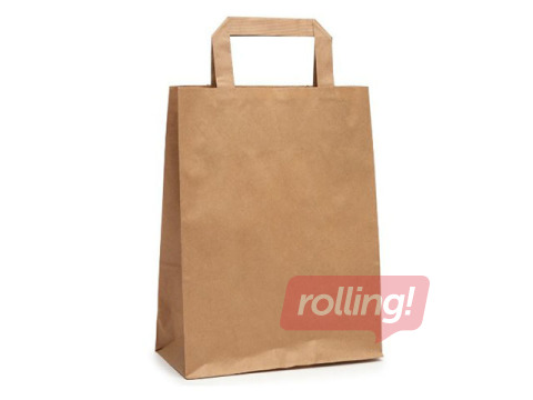 Papīra maisiņš ar rokturiem, brūns, 260x120x350mm